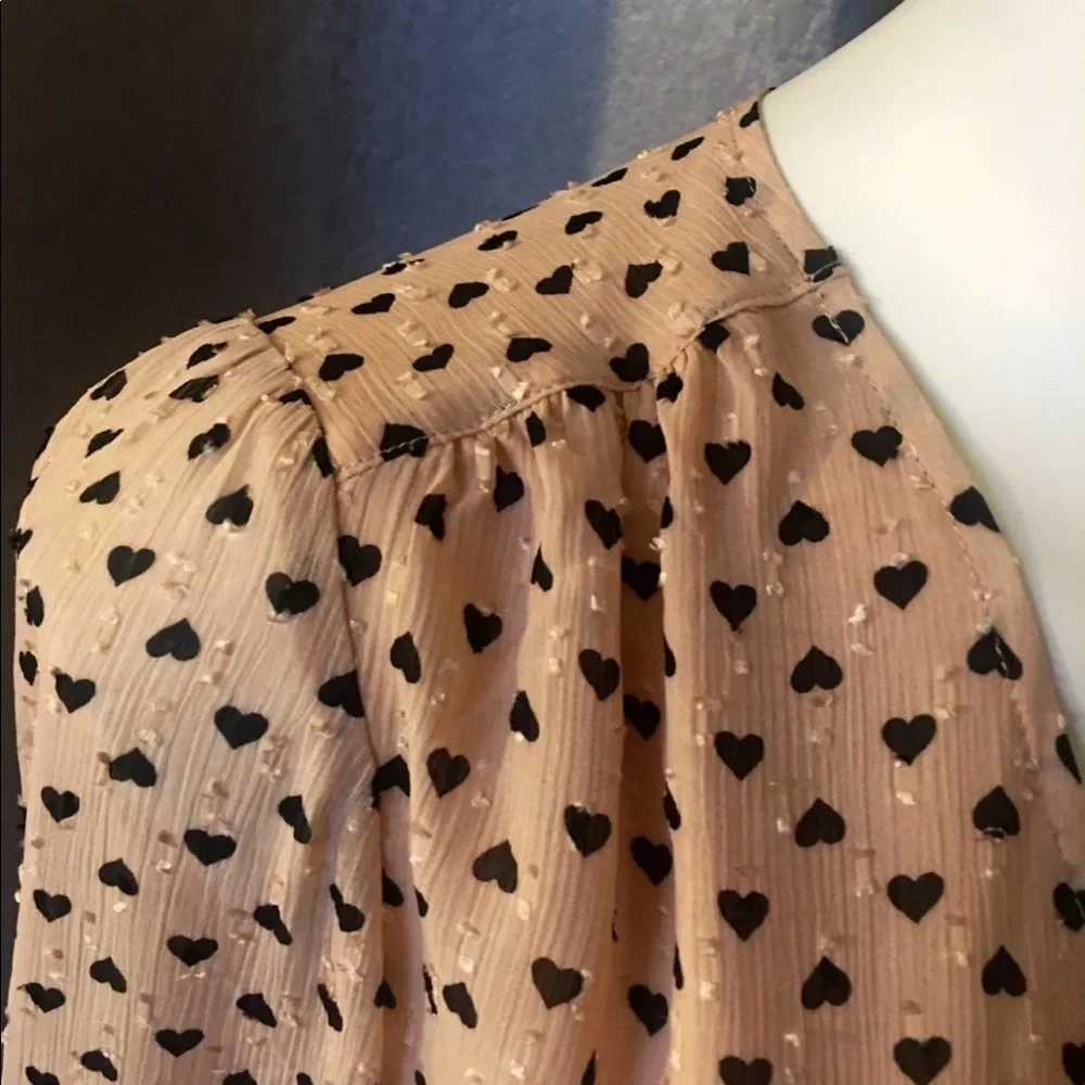 Rachel Zoe Heart Top Blouse Shirt - Picture 4 of 7